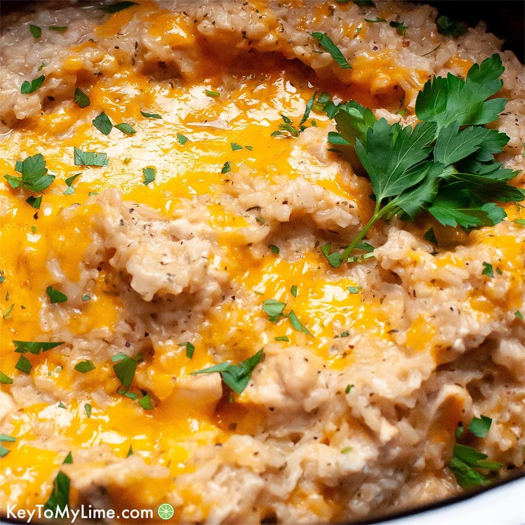 Crock Pot Chicken And Rice {Best Crockpot Chicken Breast Recipe
