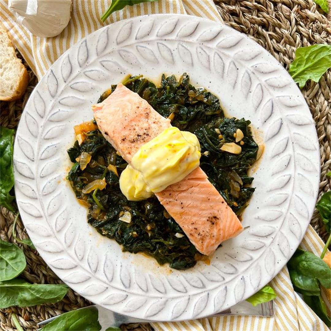 Spanish Salmon and Spinach | Healthy & Delicious Recipe