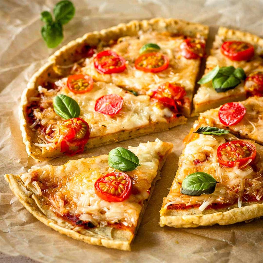 Chickpea Flour Pizza Crust (Easy, Gluten-Free)