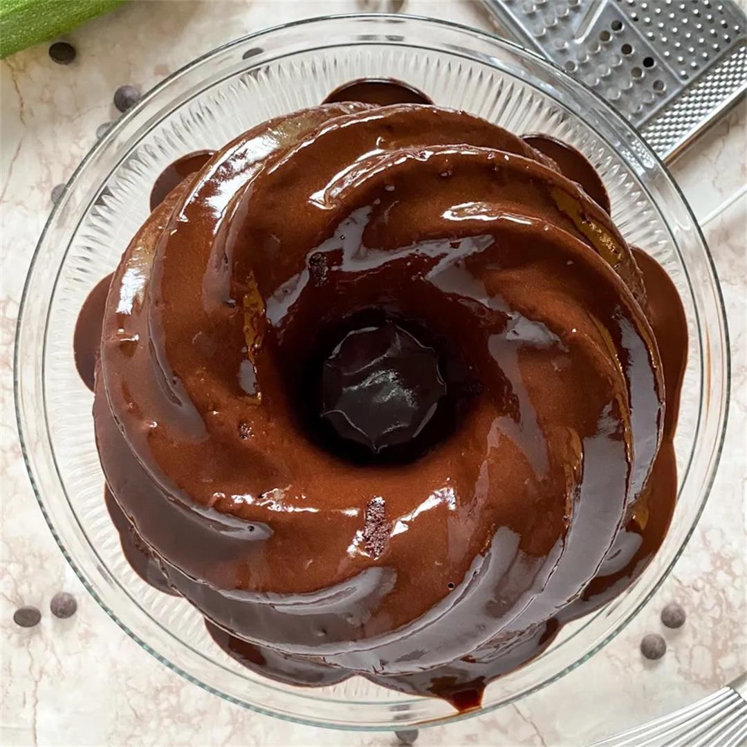 Chocolate Zucchini Bundt Cake with Chocolate Glaze