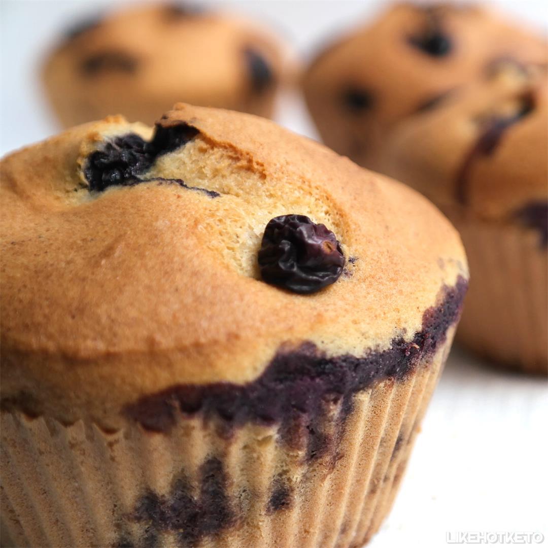 The Best Blueberry Keto & Gluten-Free Muffins!