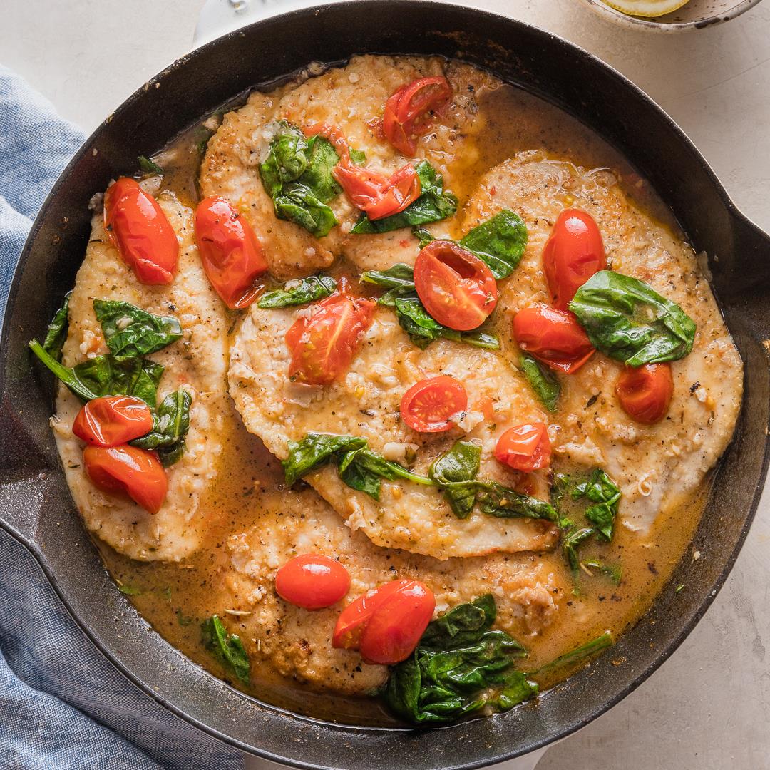 Chicken with Spinach and Tomatoes
