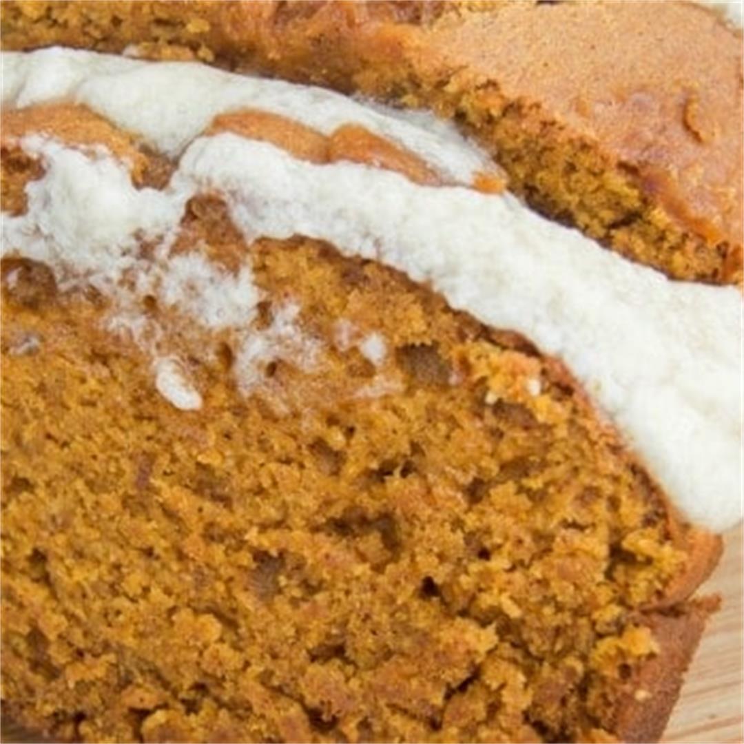 Pumpkin Bread with Maple Icing