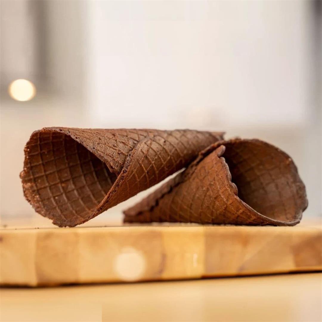 How to Make The Best Homemade Chocolate Waffle Cones