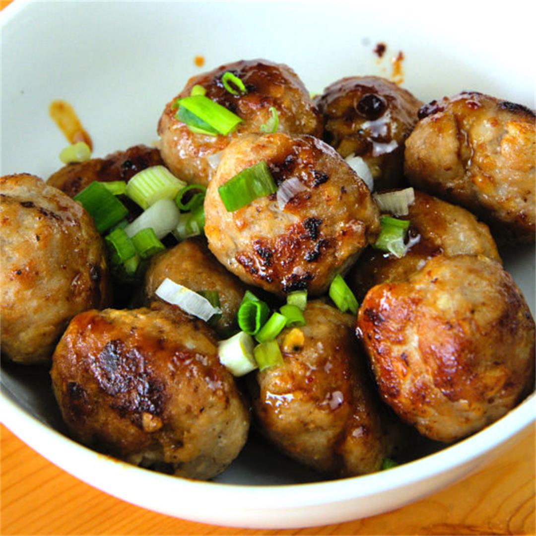 Asian pork meatballs- easy recipe with Chinese BBQ sauce