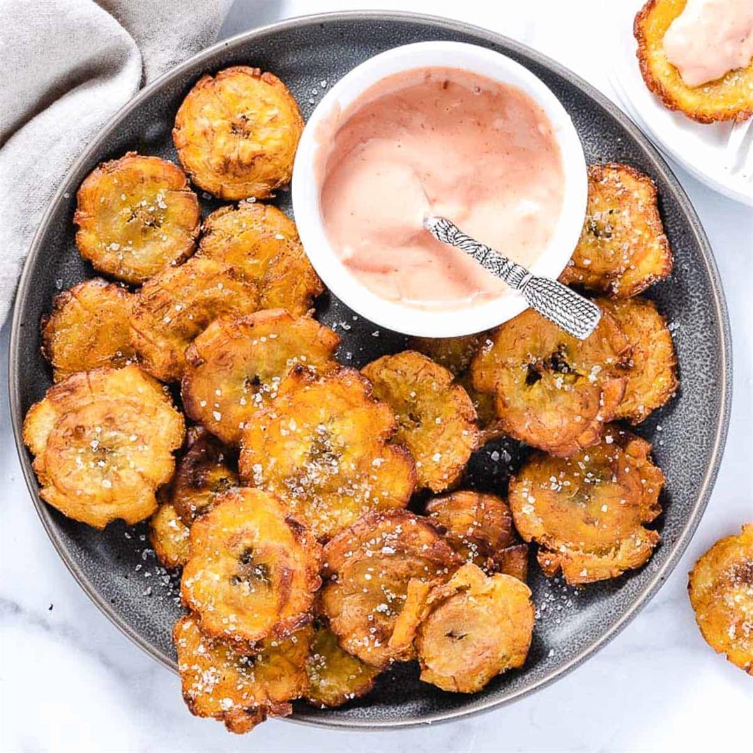 Tostones with Pink Sauce — Cooking in The Keys
