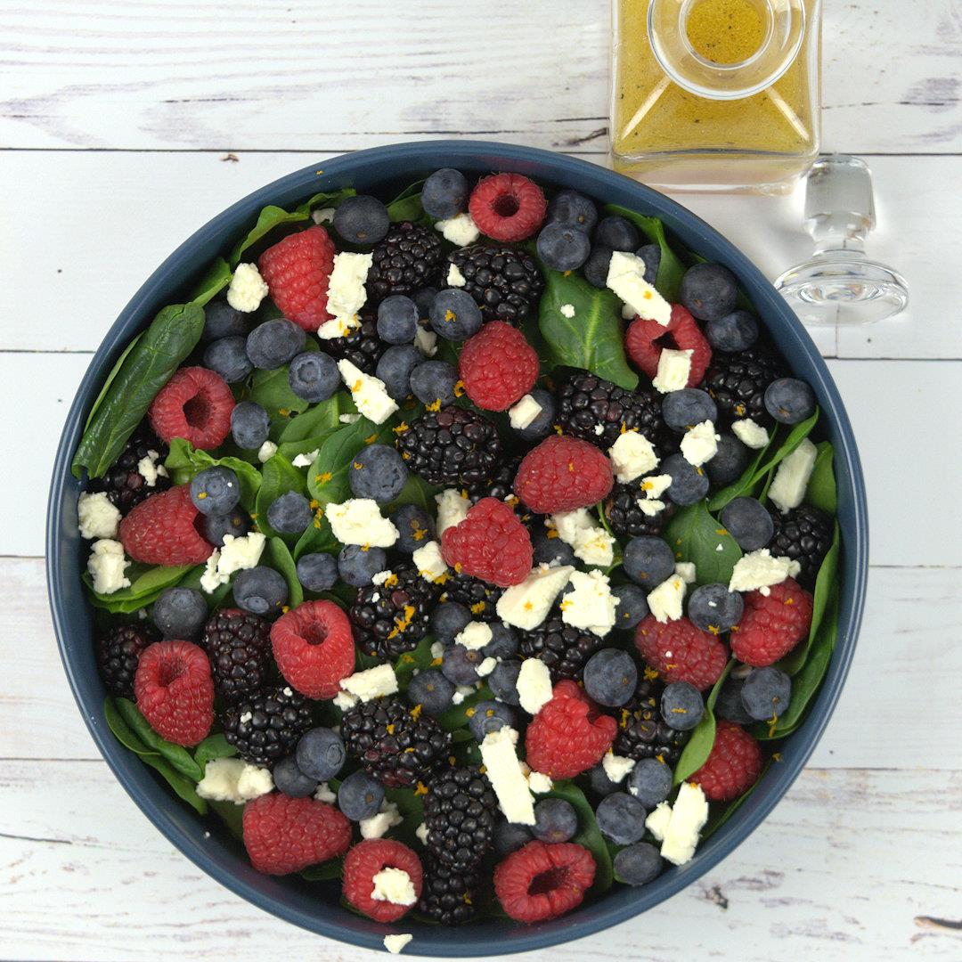 Triple Berry & Spinach Salad – A Gourmet Food Blog