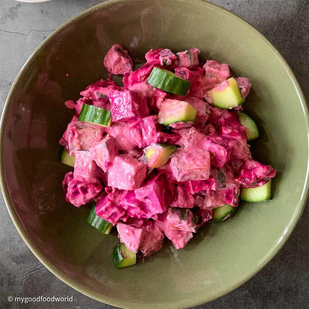 Delicious and Easy Beetroot and Cucumber Salad