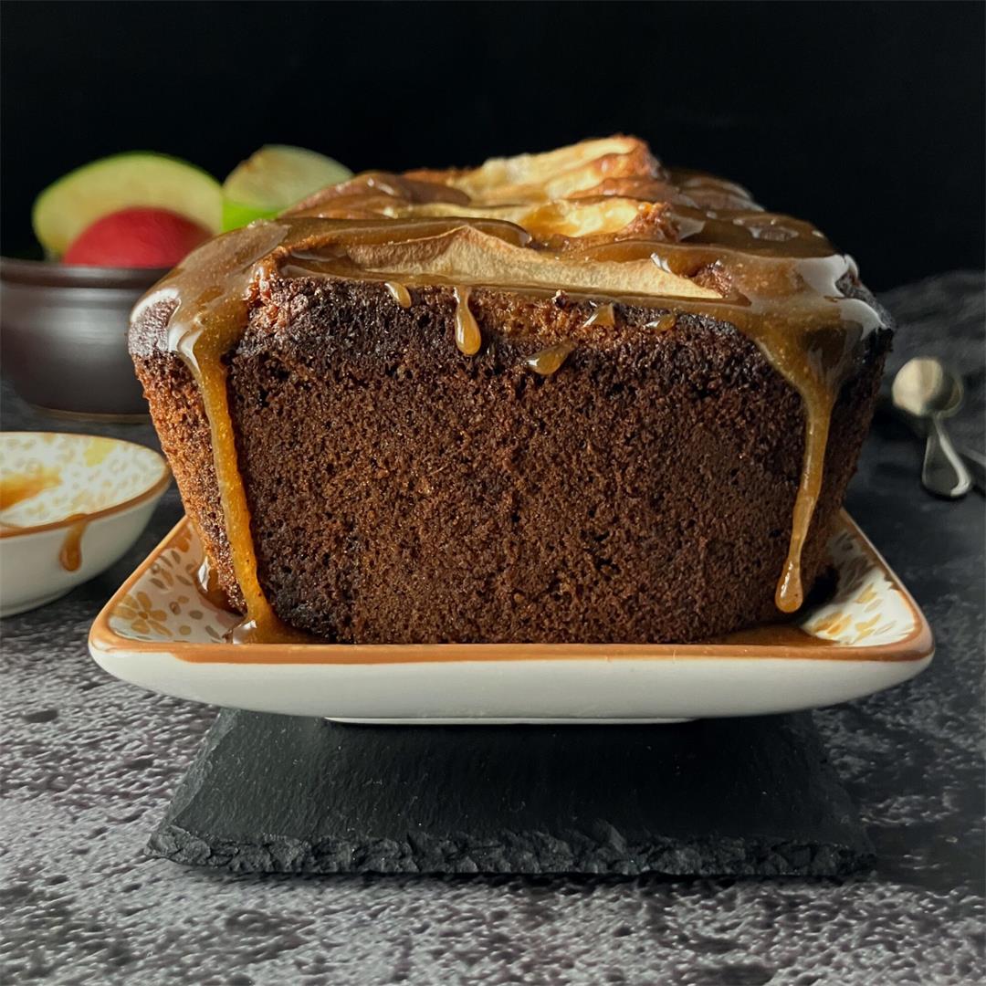 Apple and Ginger Cake (with Coconut Sugar Caramel)