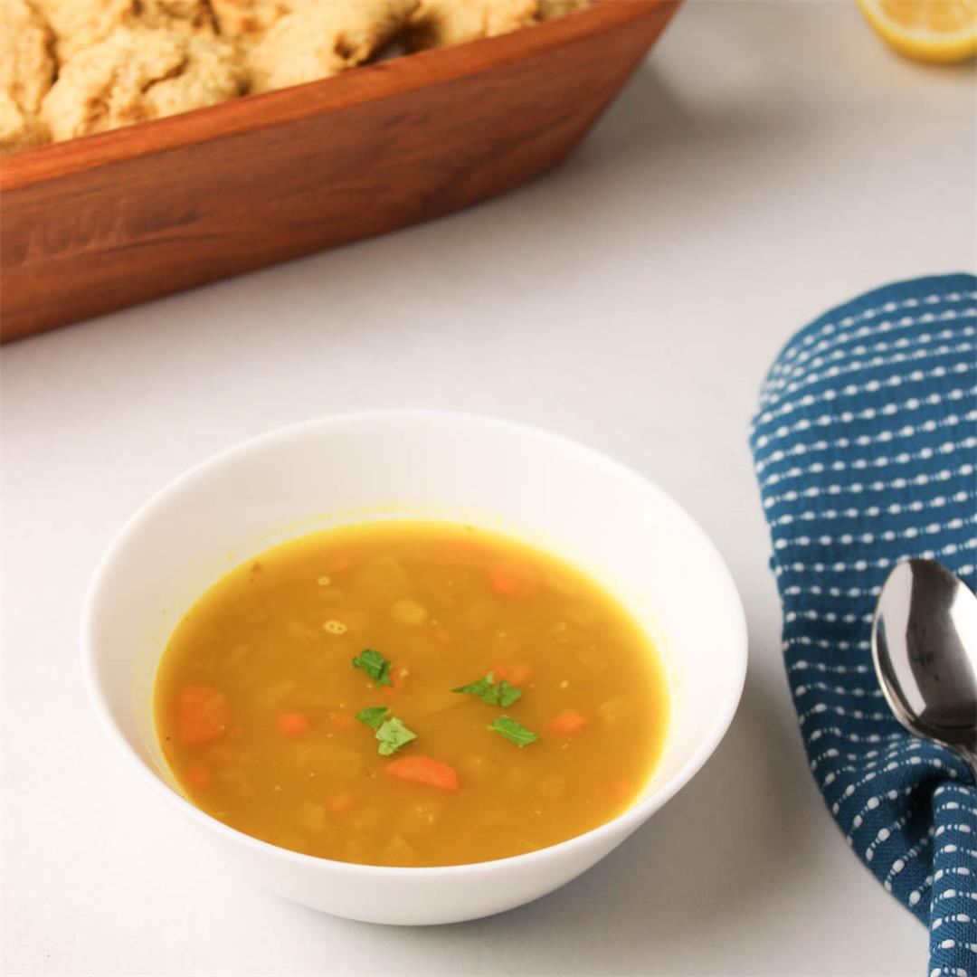 Easy Yellow Lentil Soup (Vegan)