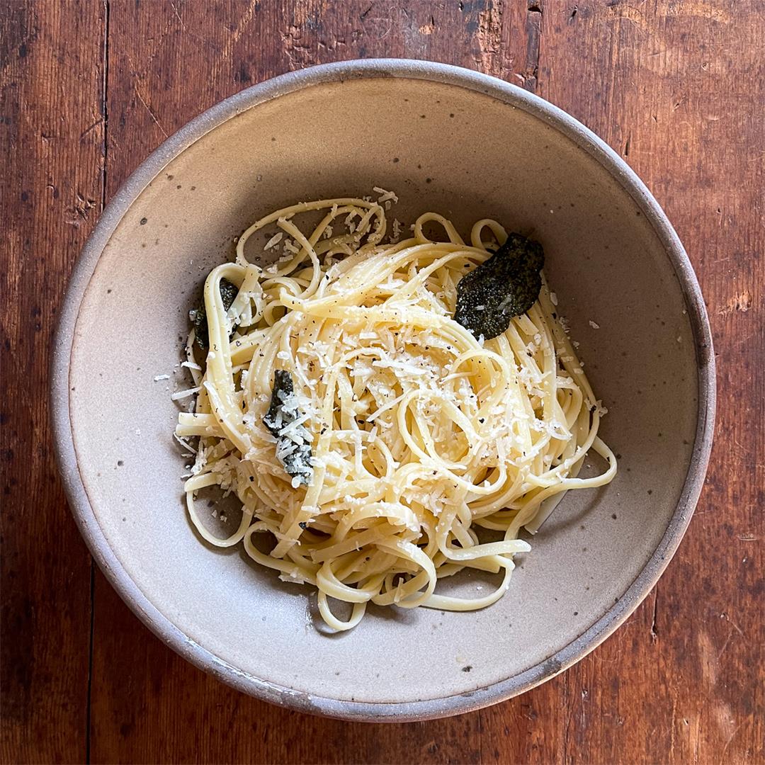 Pasta with Butter, Sage, and Parmesan