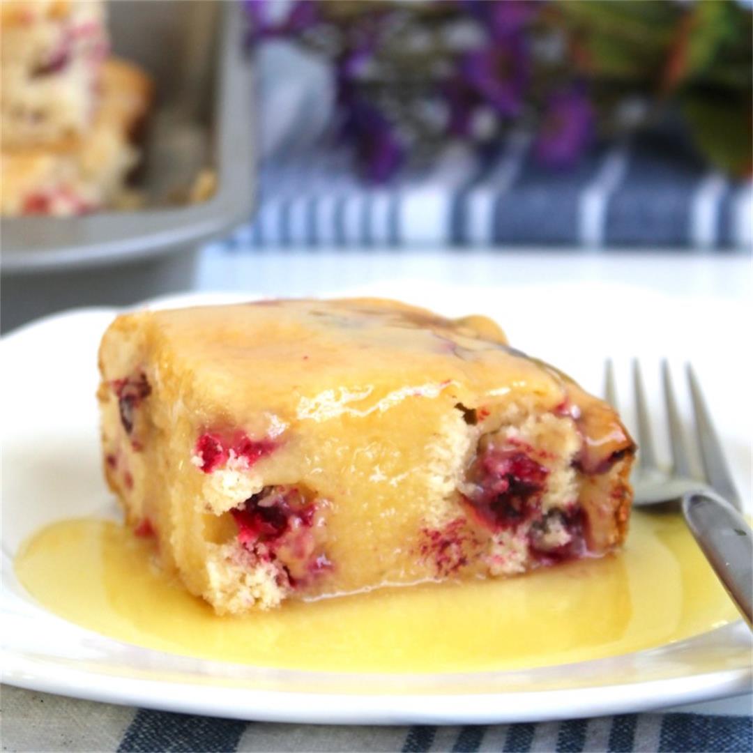 Cranberry Cake with Warm Butter Cream Sauce – My Recipe Reviews