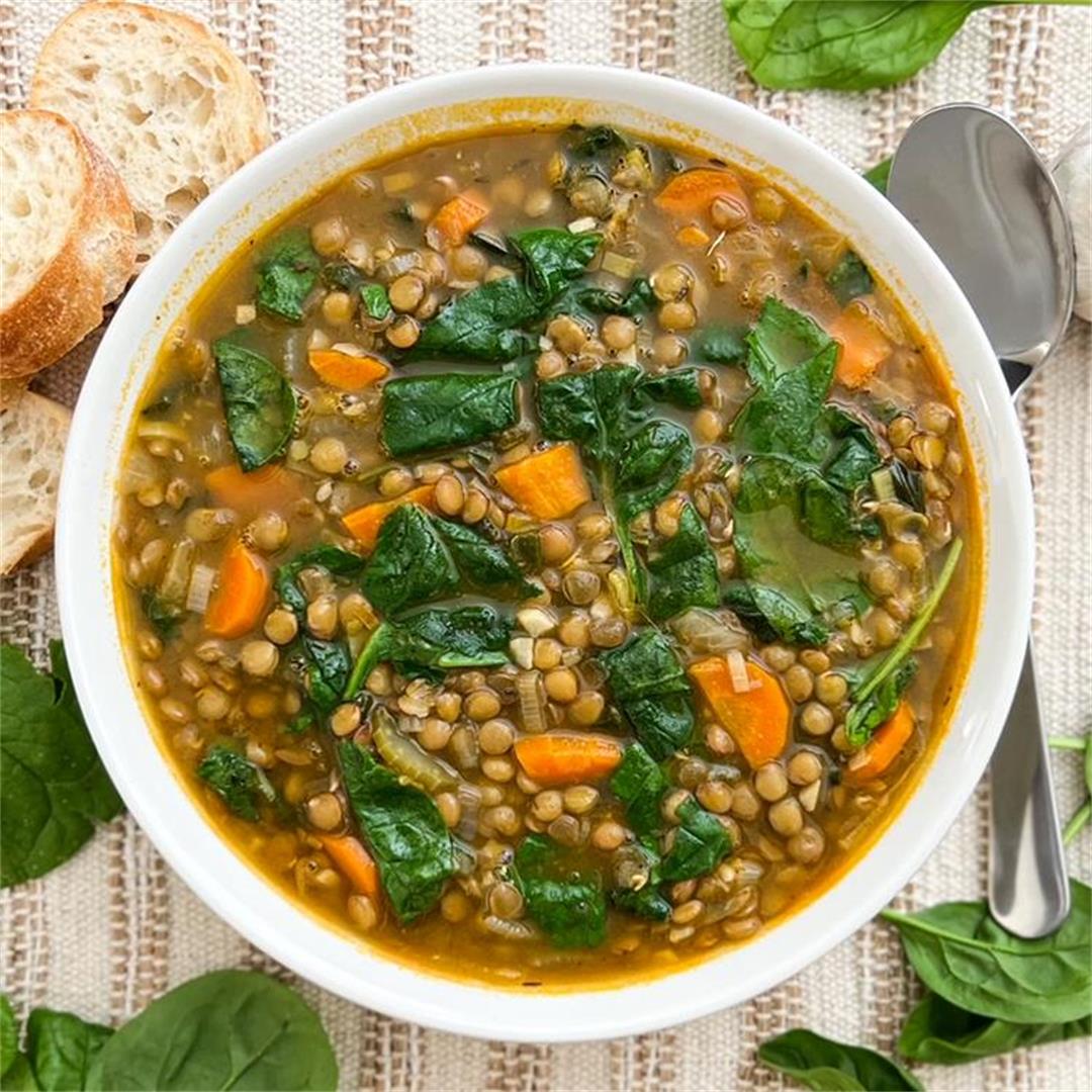 Classic Spanish Lentil & Spinach Soup | Heart-Healthy Recipe