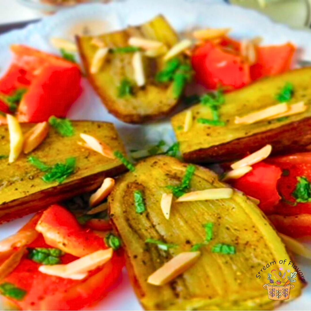 Roasted Eggplant and Peppers
