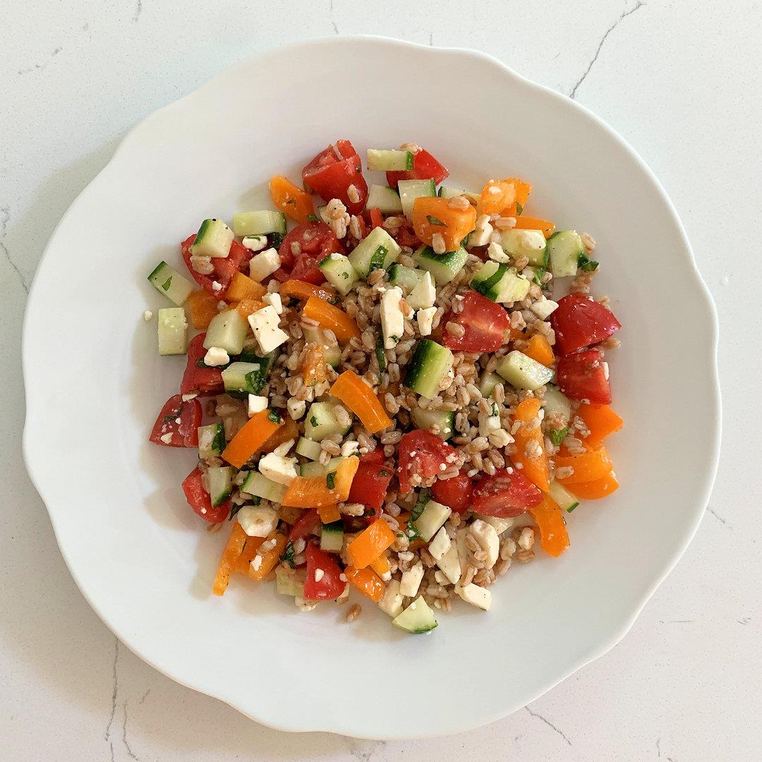 Rainbow Farro Salad – A Gourmet Food Blog