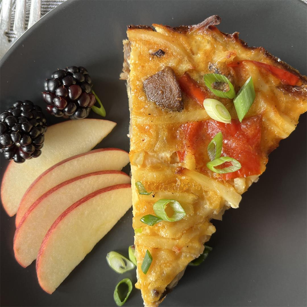 Hash Brown Breakfast Casserole with Roasted Vegetables
