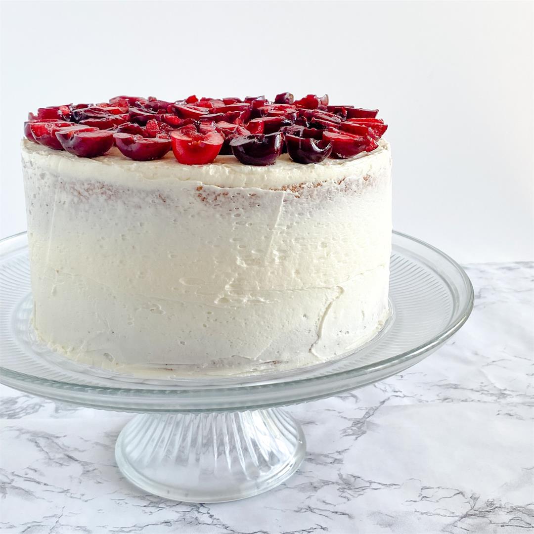 Whiteout Cake: White Cake with Whipped Vanilla Almond Buttercre