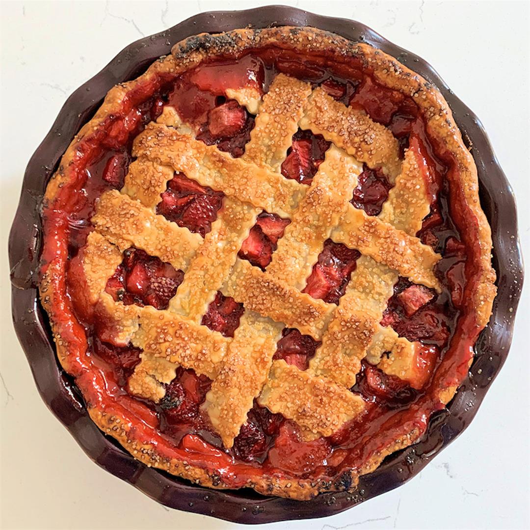 Fresh Strawberry Lattice Pie – A Gourmet Food Blog