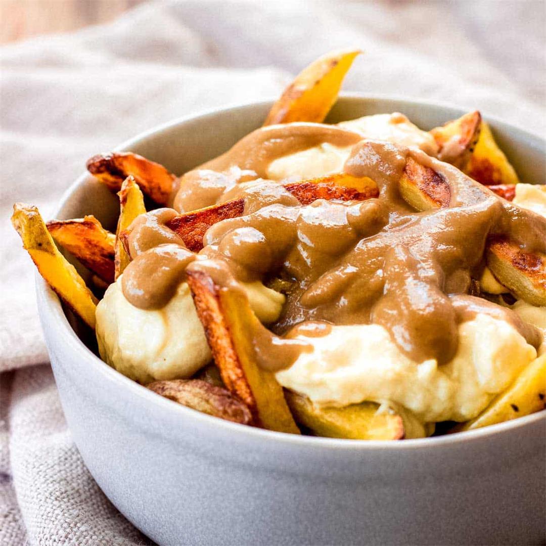 Easy Vegan Poutine with Cheese Curds (Nut-Free)