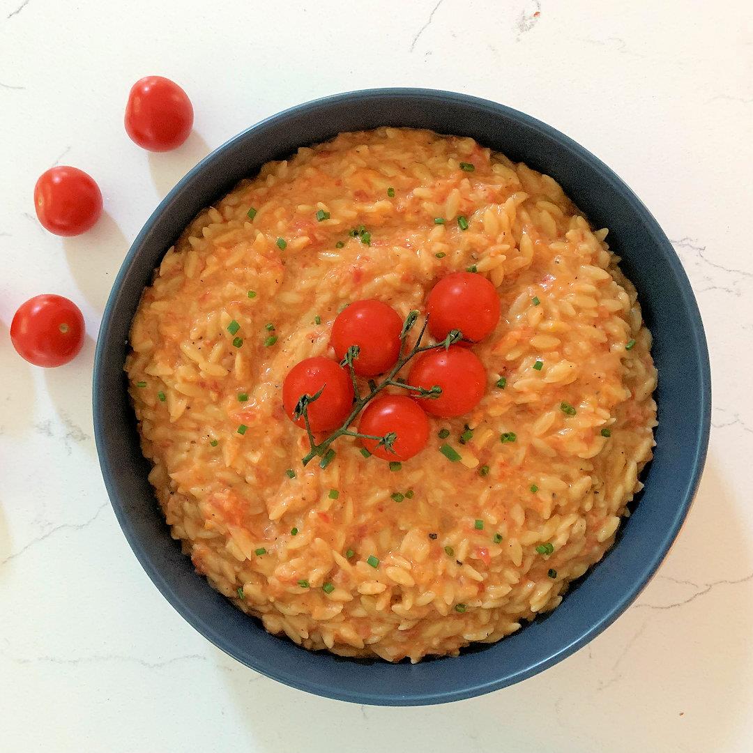 Creamy Orzo with Grated Tomatoes – A Gourmet Food Blog
