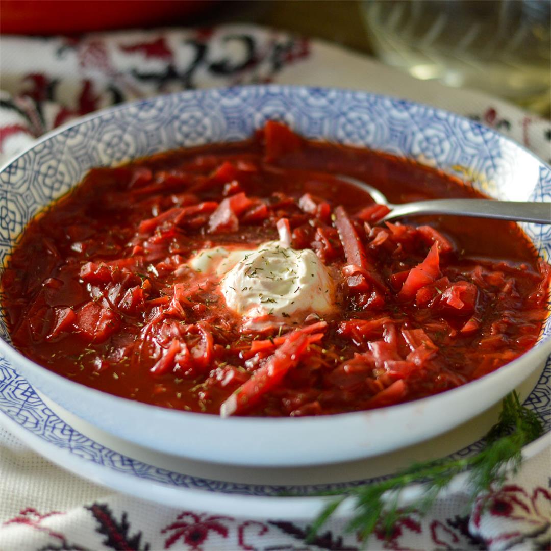 Vegetarian Russian/Ukrainian Borscht Soup