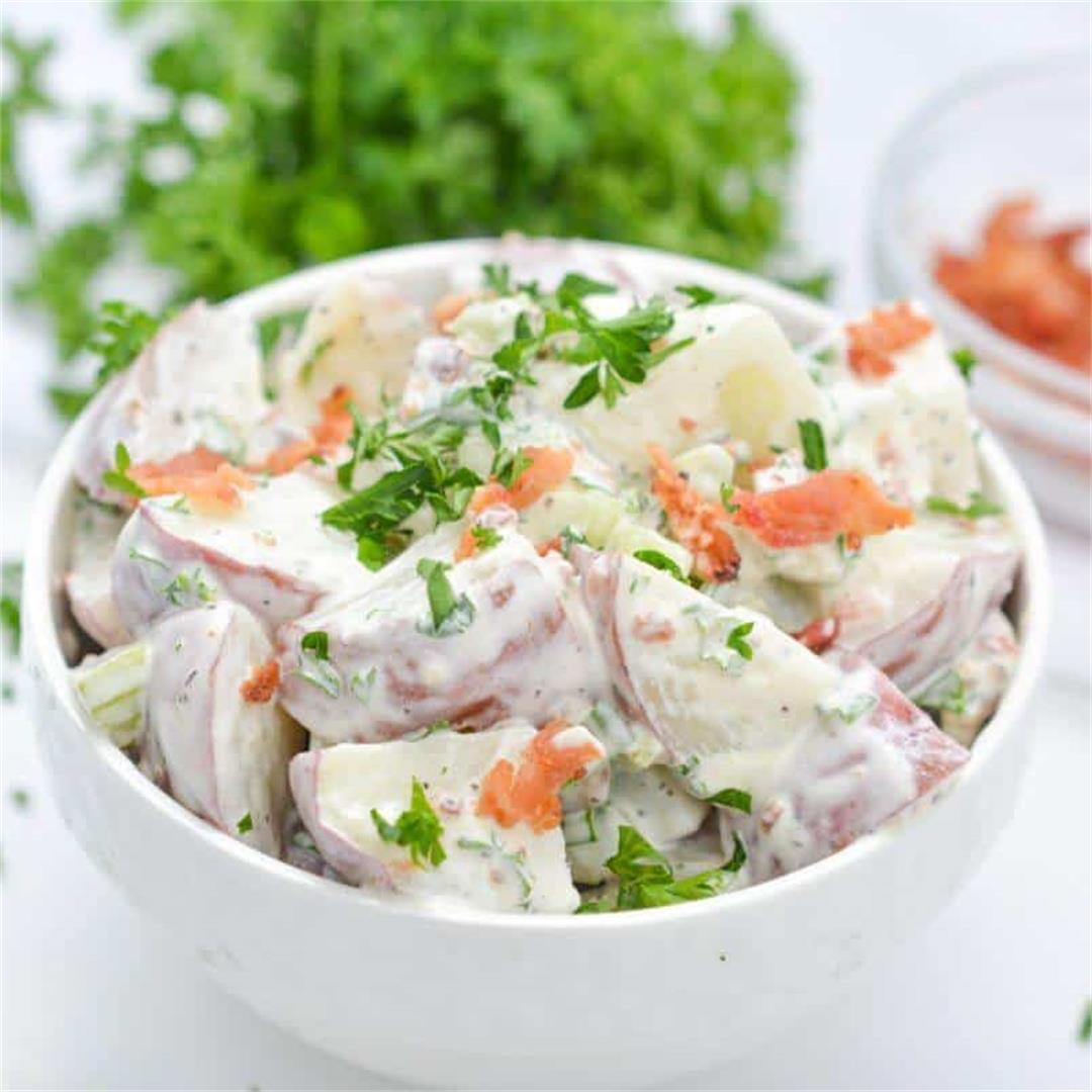 Red Skin Potato Salad with Bacon