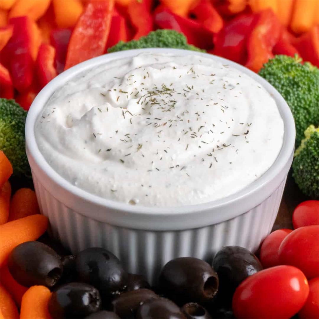 Blended Cottage Cheese Ranch Dip