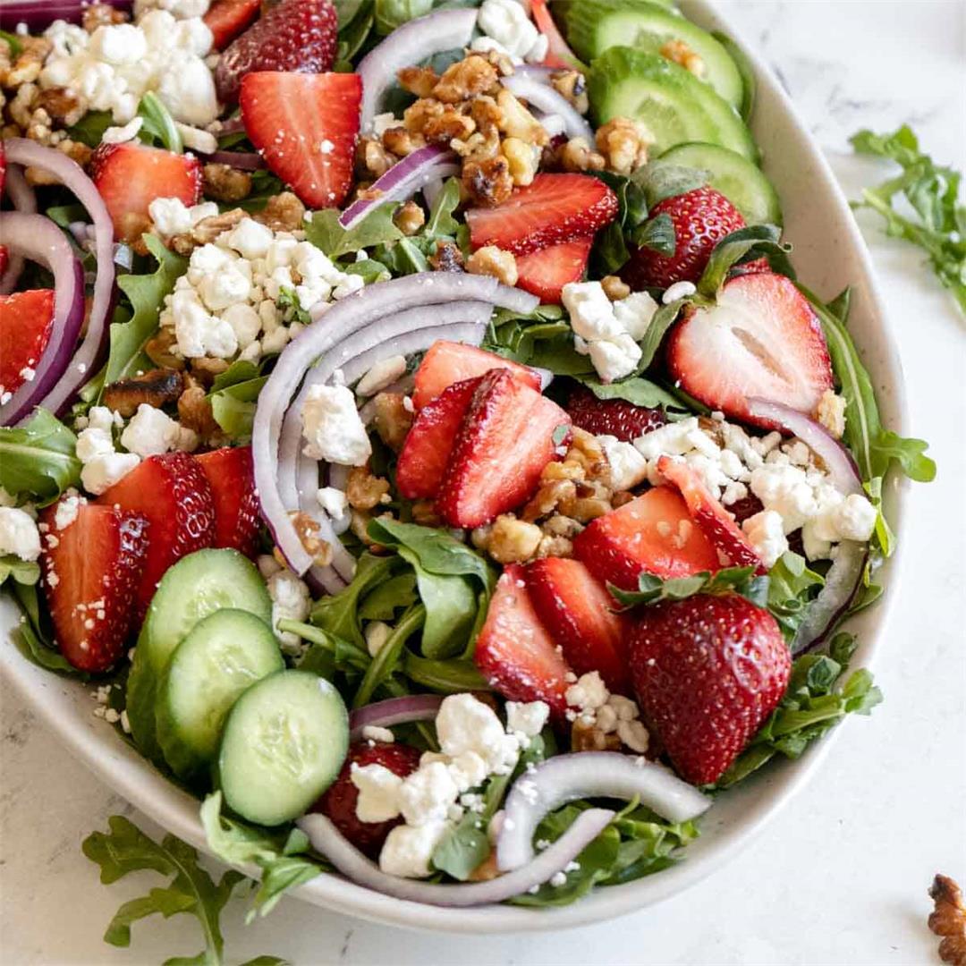 Strawberry Salad with Goat Cheese