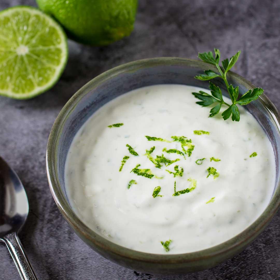 Easy Lime Crema Sauce (5 Minute Recipe)