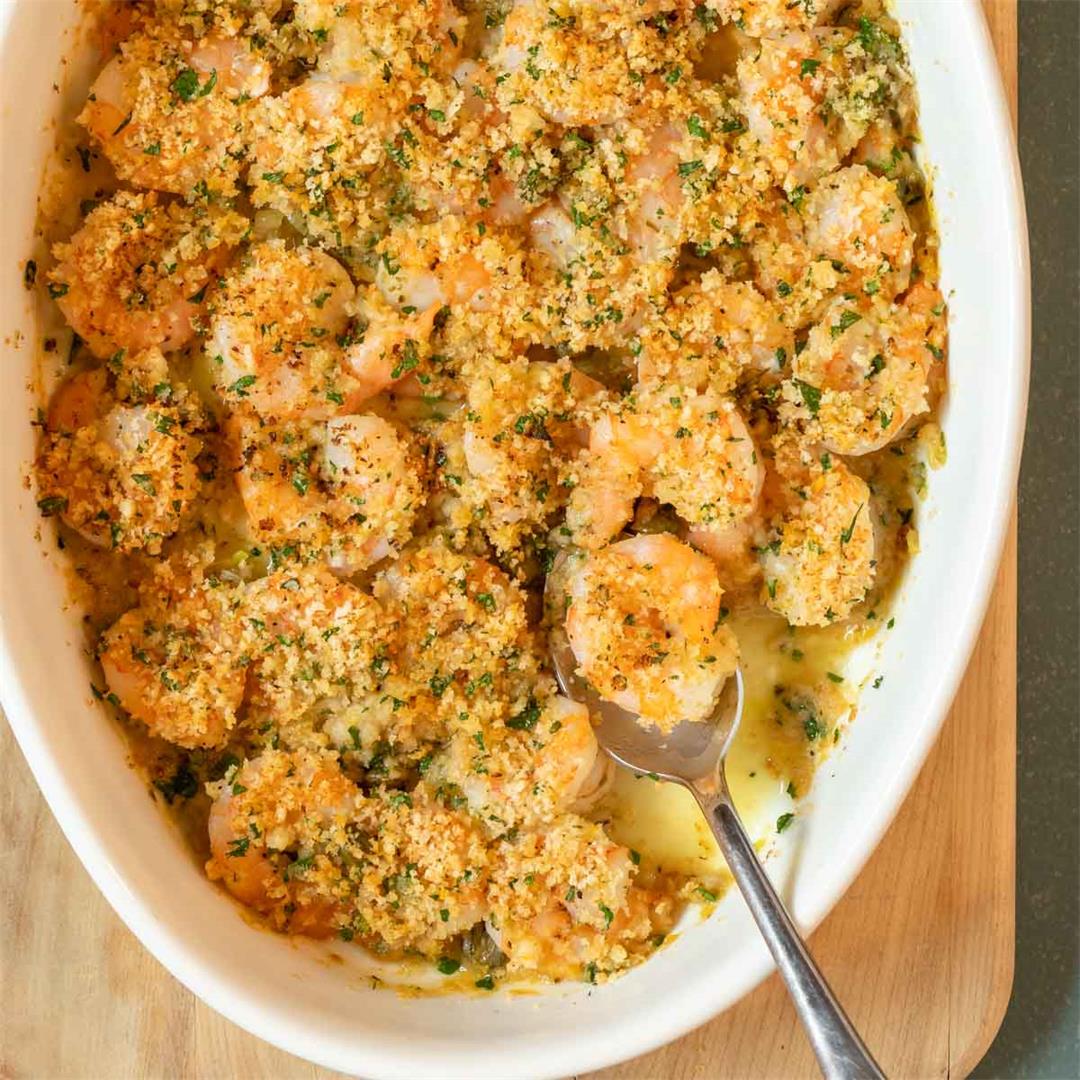 Baked Shrimp with Breadcrumb Topping