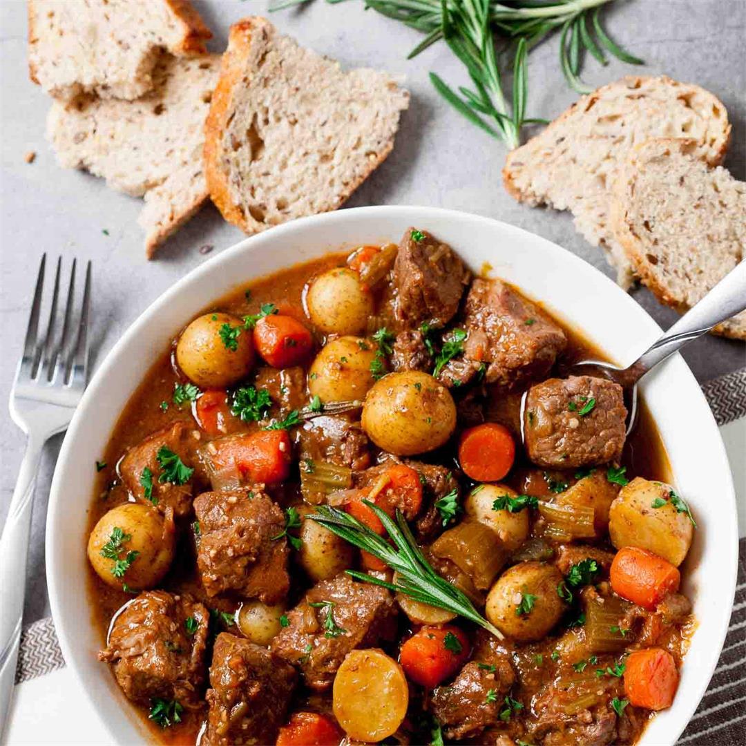 Irish Guinness Beef Stew (Instant Pot, Slow Cooker, or Stovetop