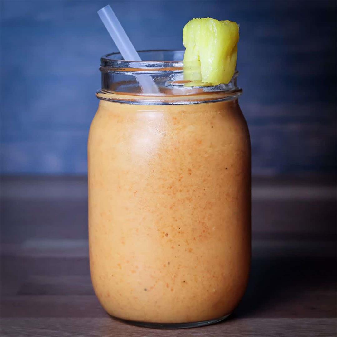 Smoothie King Island Impact Copycat Recipe with Fresh Papaya