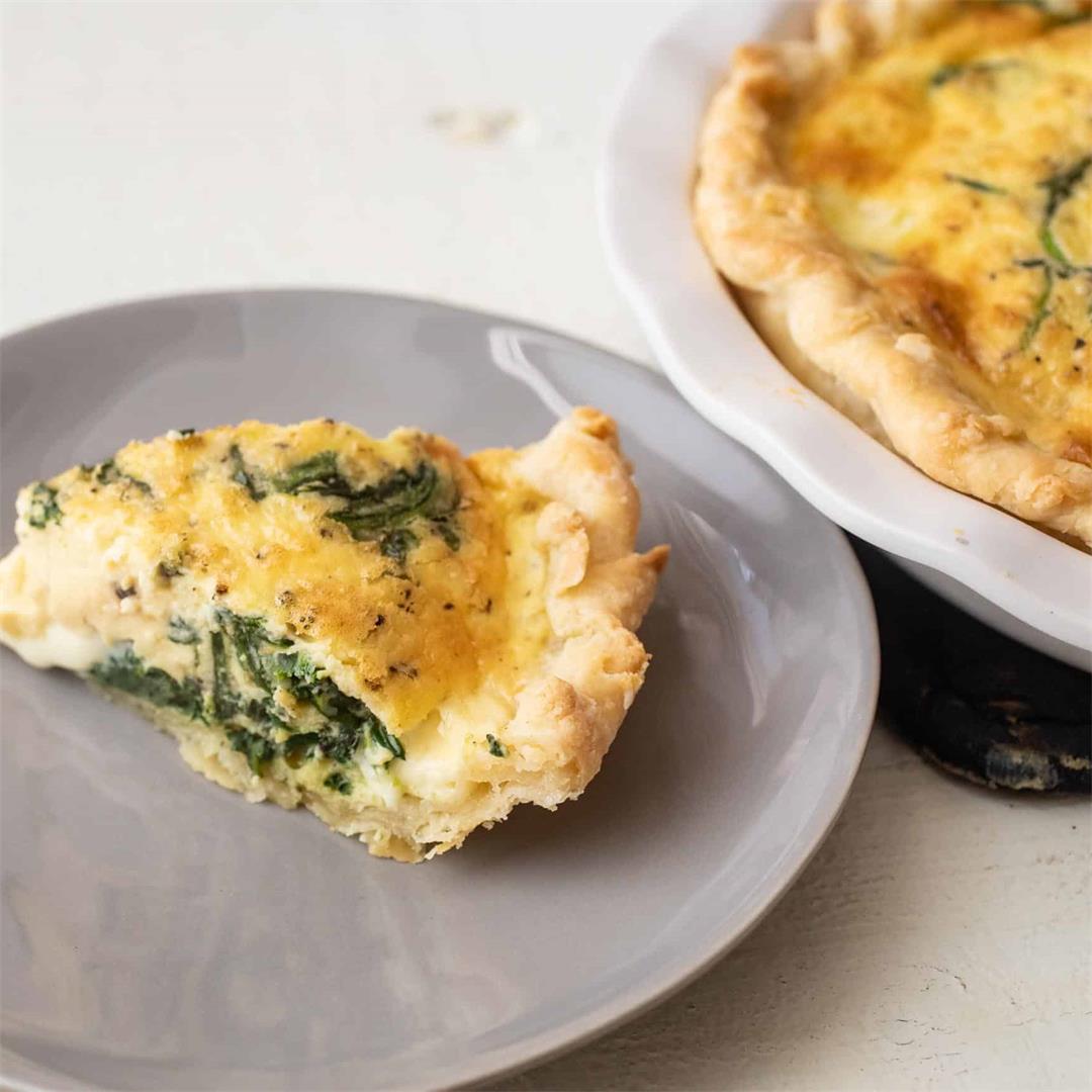 Quiche Florentine With Fontina And Fresh Spinach