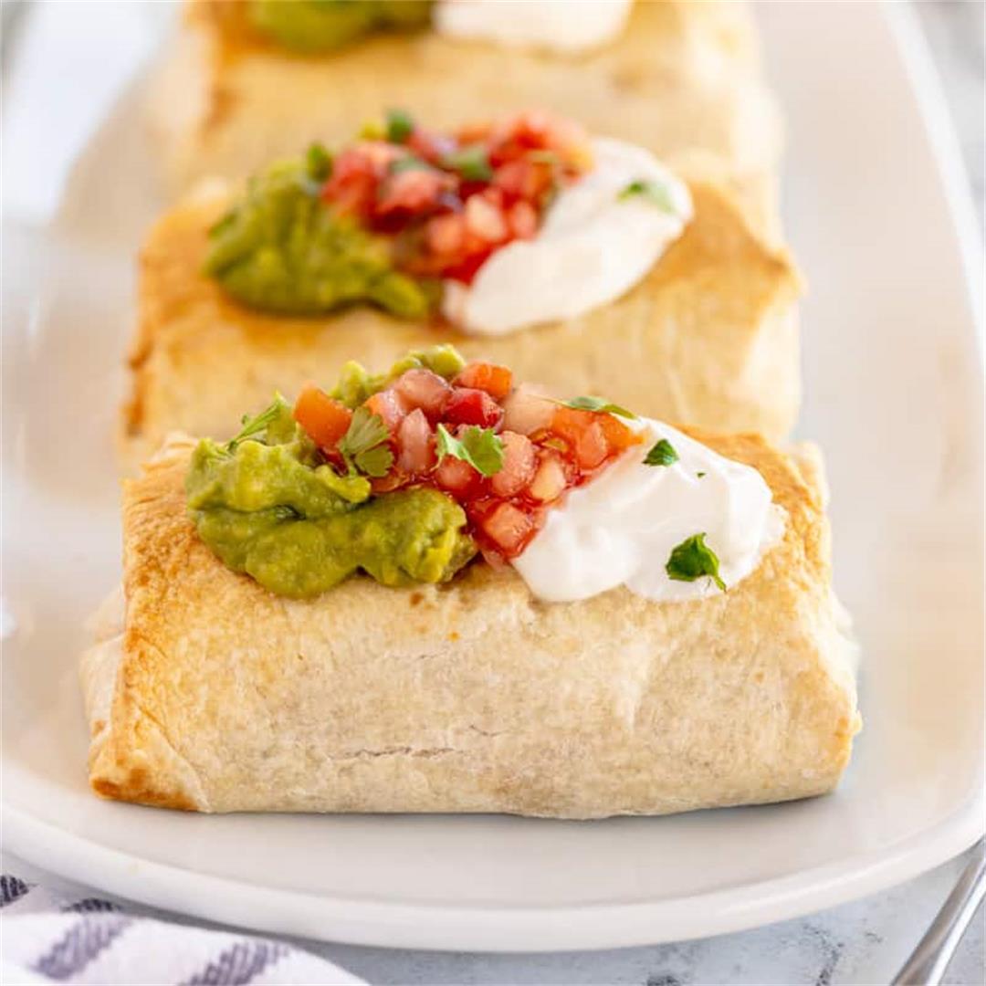 Baked Chicken Chimichangas