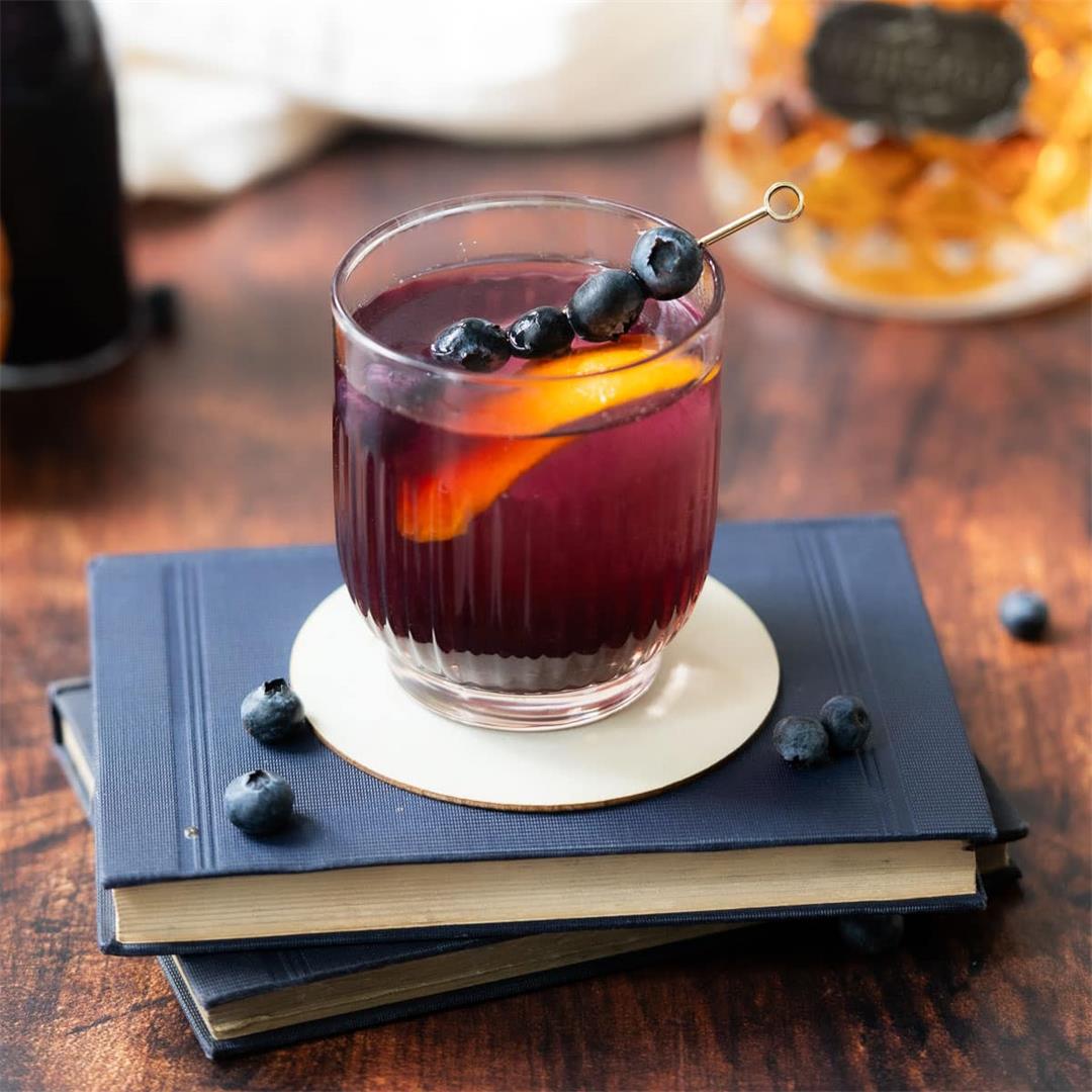 Blueberry Old Fashioned Cocktails