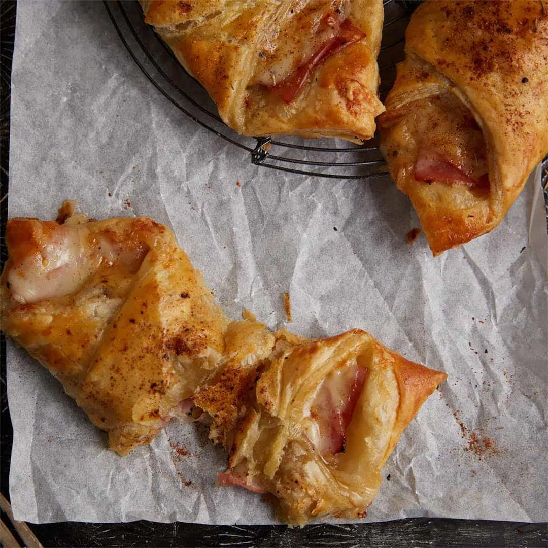 Flaky Ham and Cheese Puff Pastries