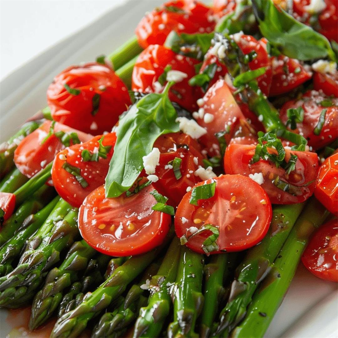 Cold Asparagus Salad with Tomatoes