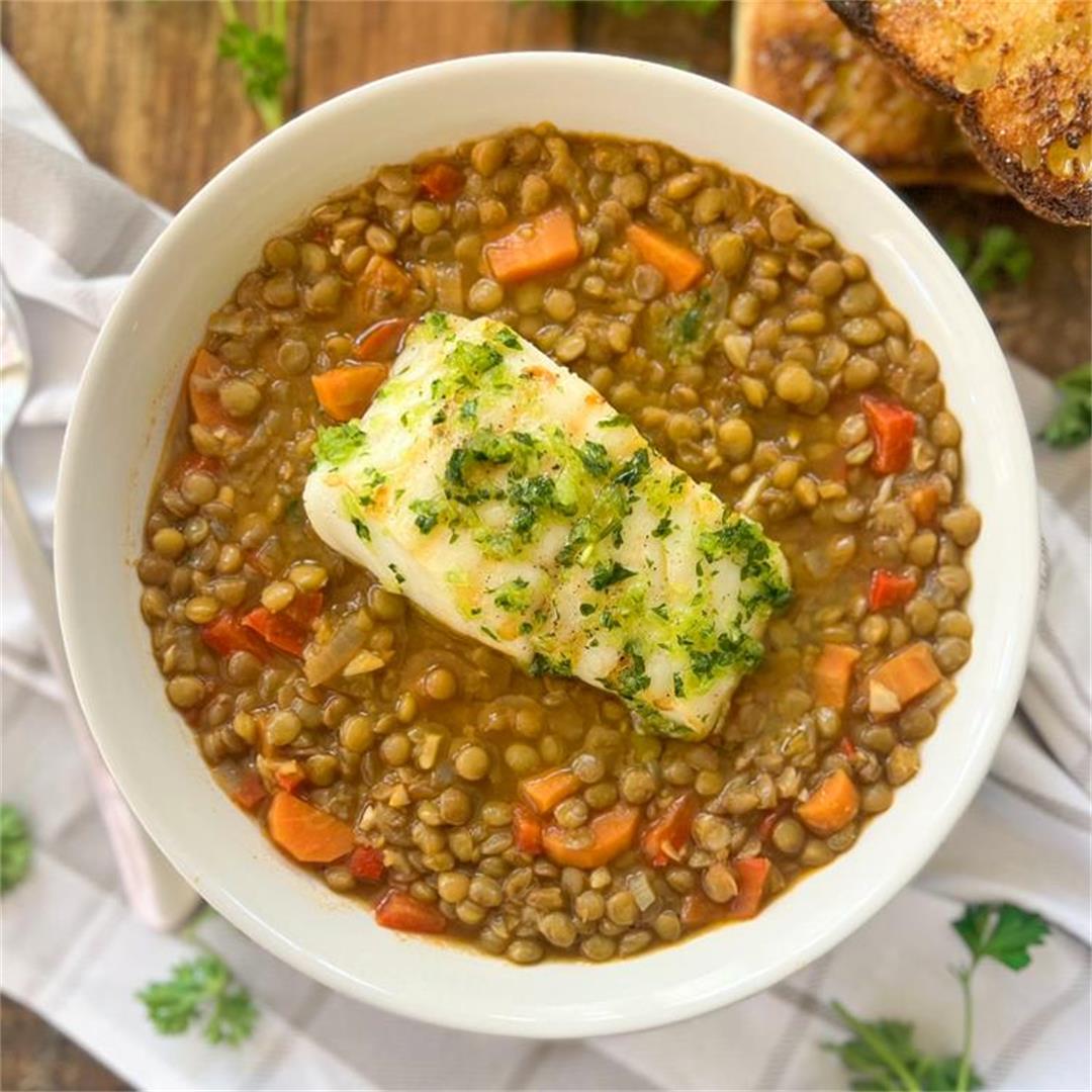 Spanish Lentil and Cod Stew | Heart-Healthy Recipe