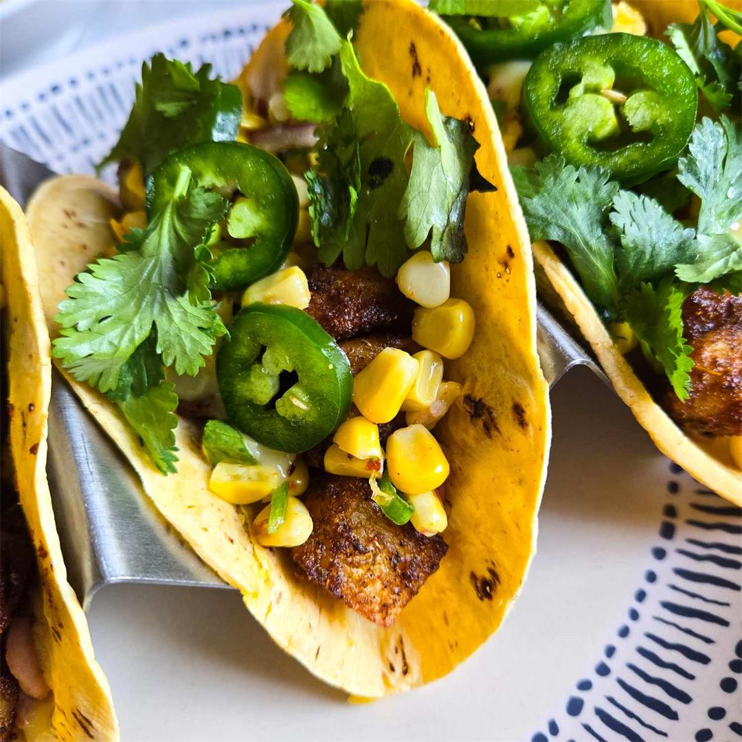 Roasted Tater Tacos with Corn Salsa