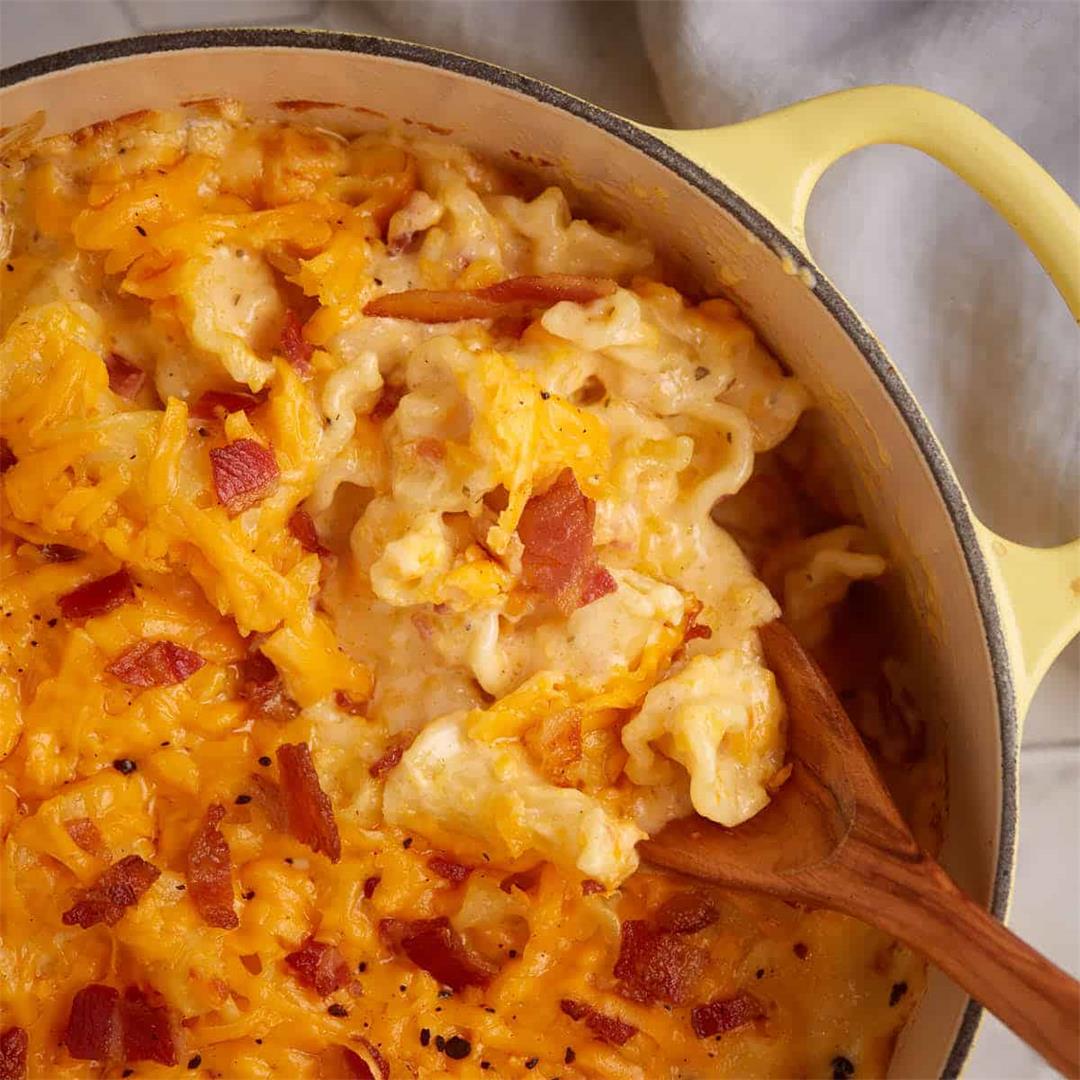 Bacon Mac and Cheese with Cheesy Ranch Sauce
