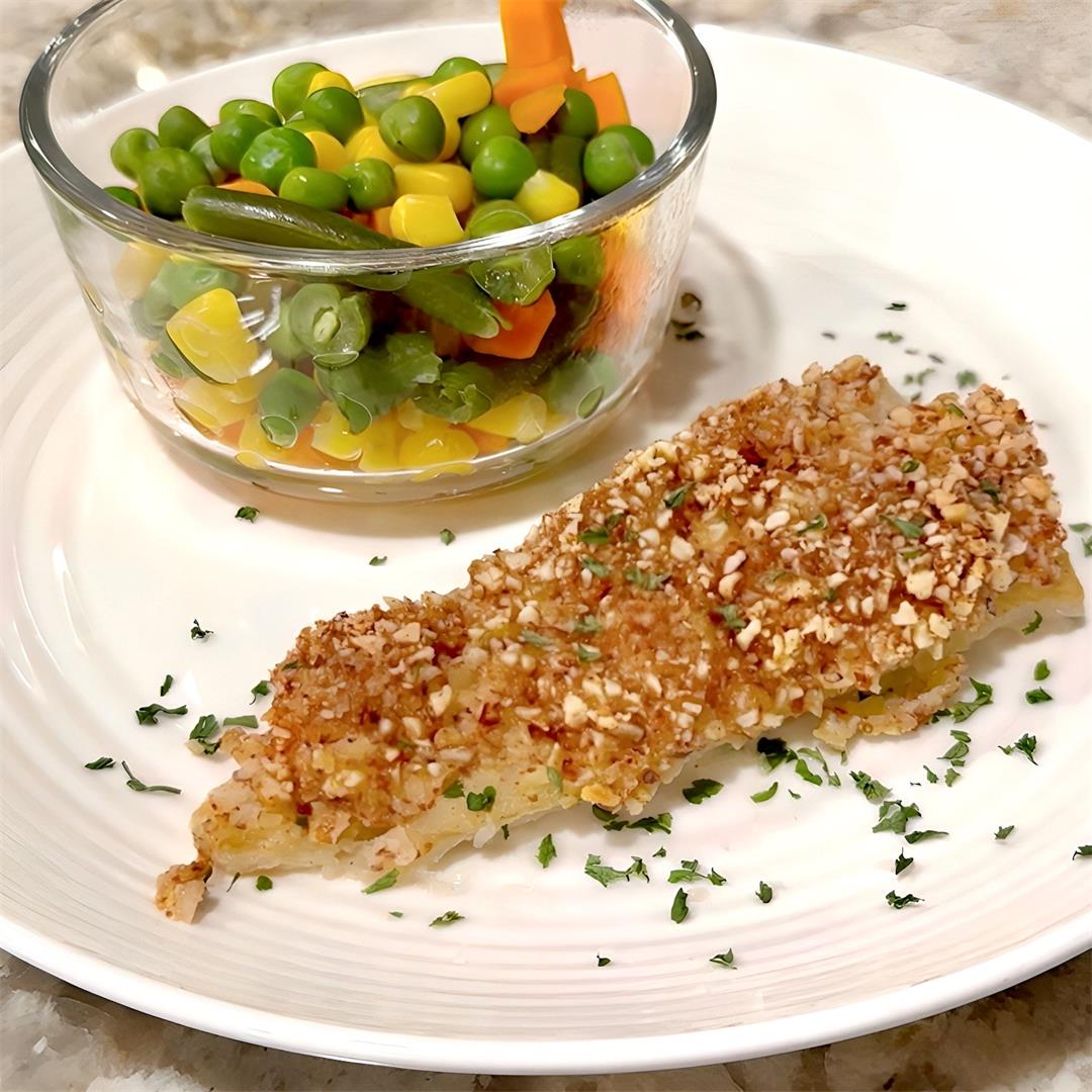 The Best Baked Cod Recipe with an Almond Crust