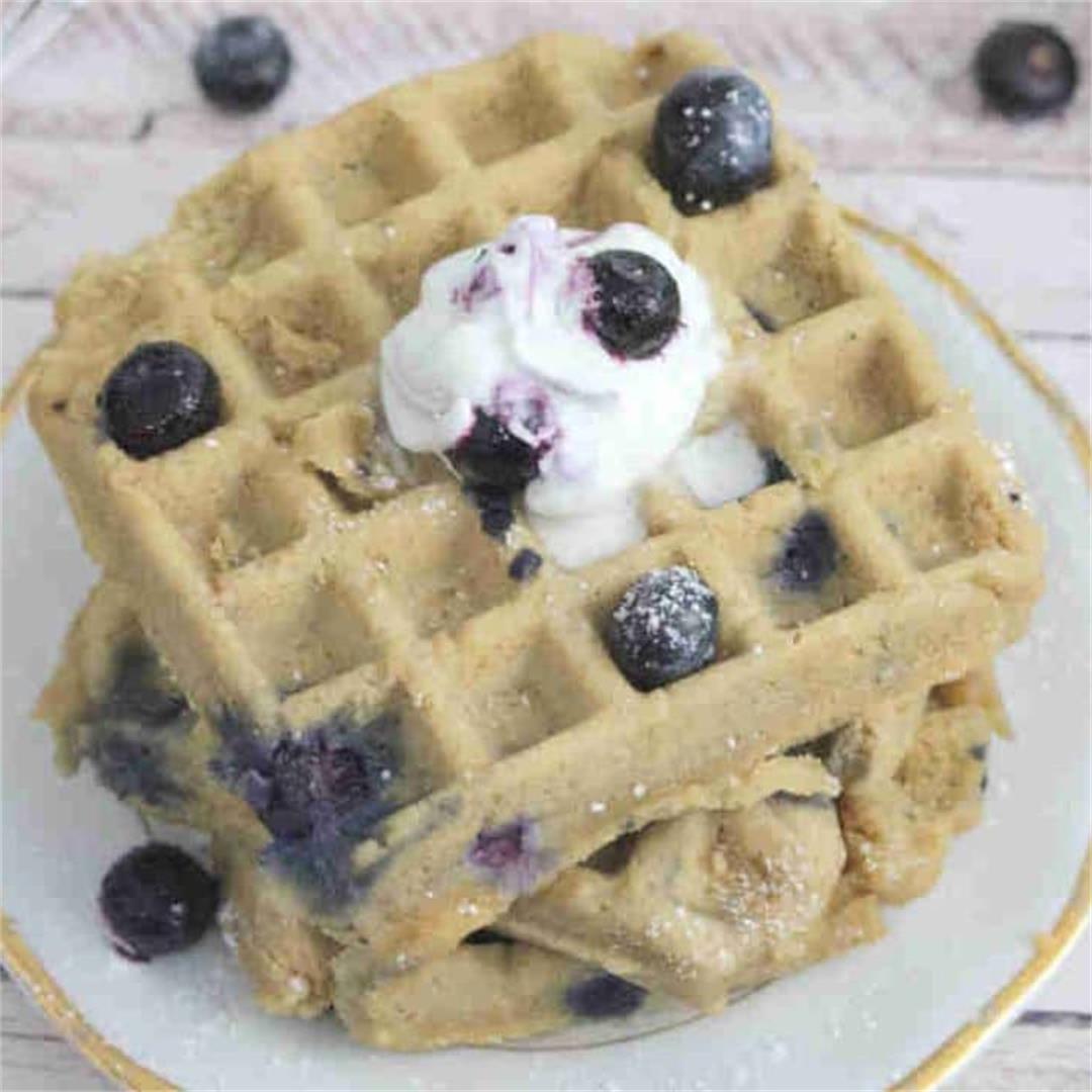 High Protein Blueberry Waffles (20g)