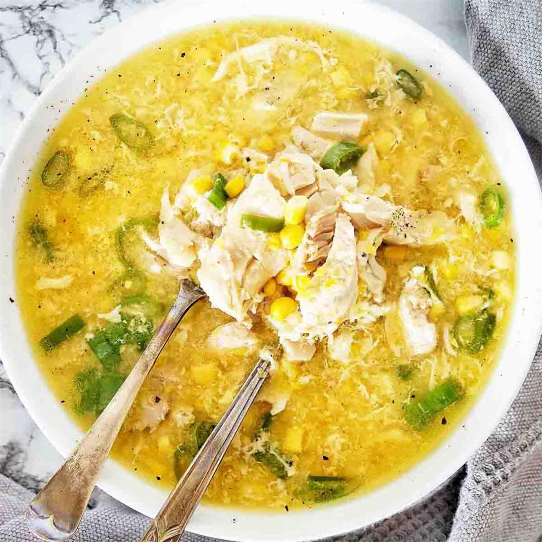 Easy Slow Cooker Chicken And Corn Soup