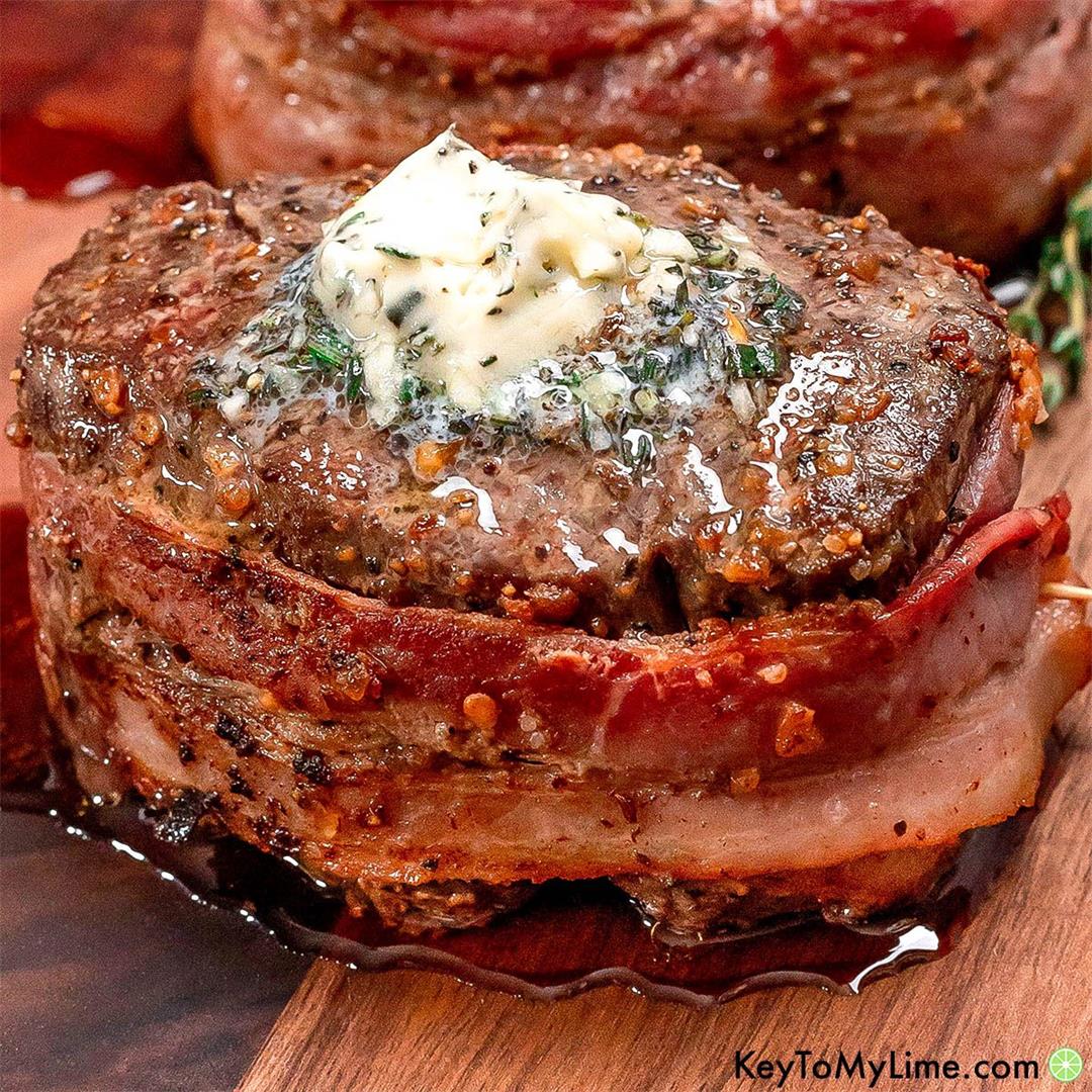 BEST Bacon Wrapped Filet Mignon {How to Cook it Perfectly with