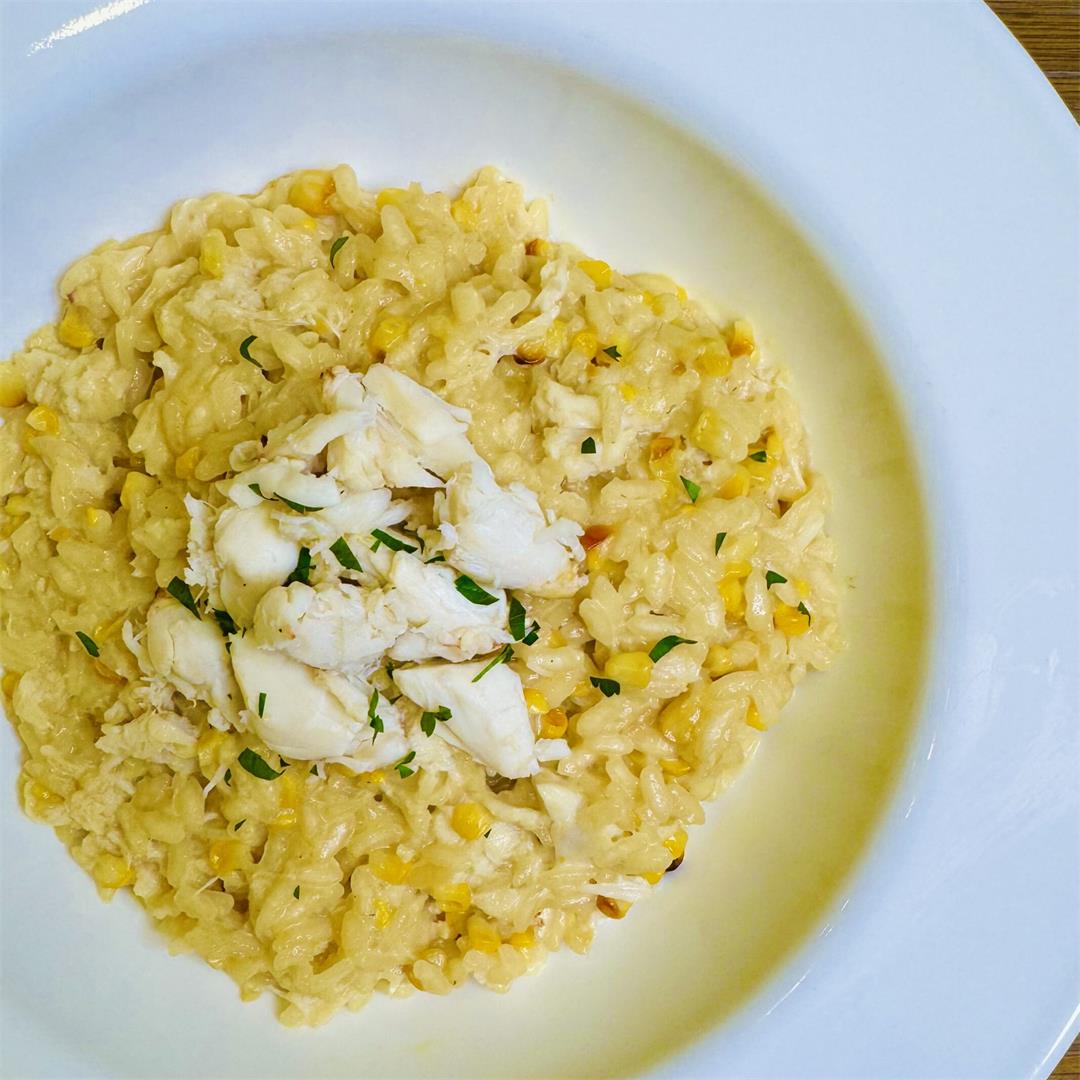 Roasted Corn & Crab Risotto