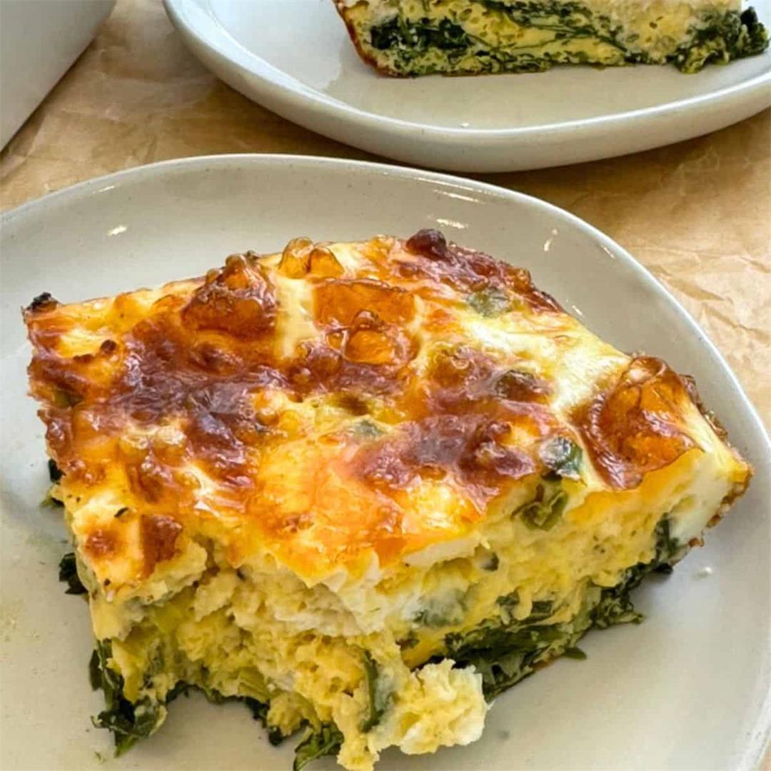 Baked Spinach, Cheese, and Egg Casserole Recipe
