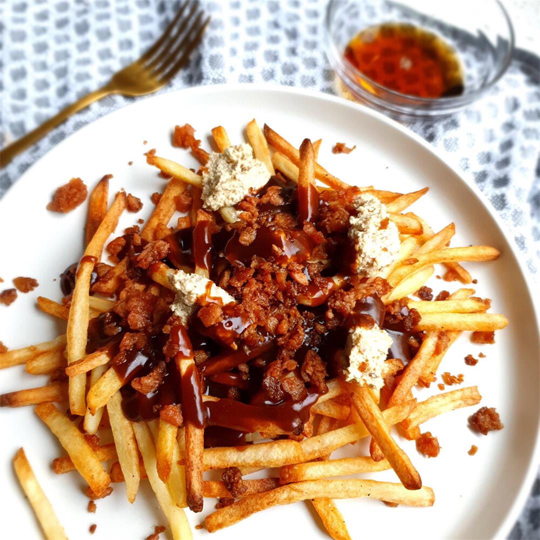 Vegan Poutine with Almond Curds and Maple Gravy —That Vegan Dad