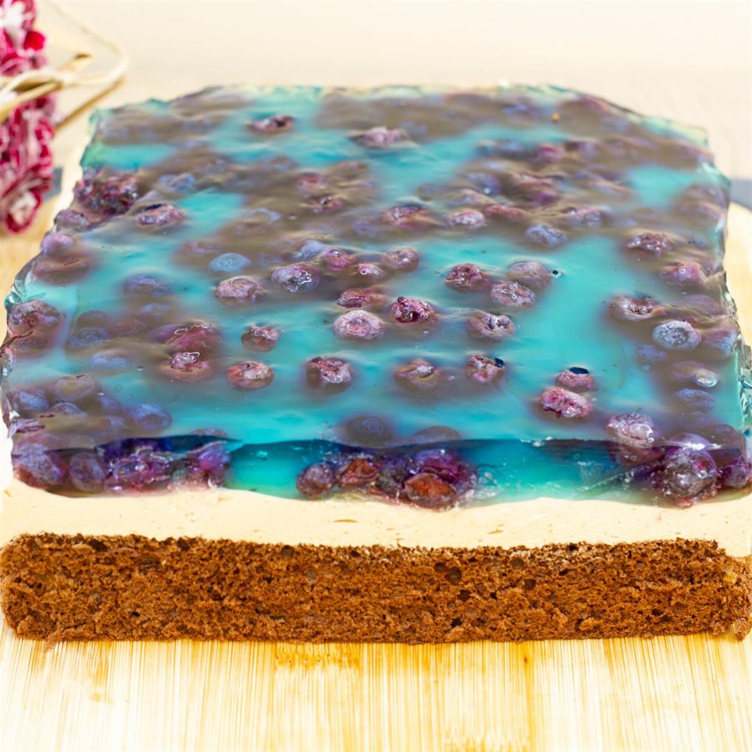 Kawuś coffee cake with blueberries ⋆ MeCooks Blog