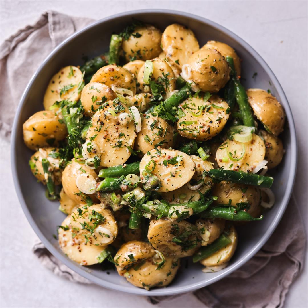 French potato salad with green beans