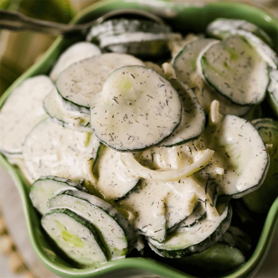 Creamy Cucumber Onion Salad